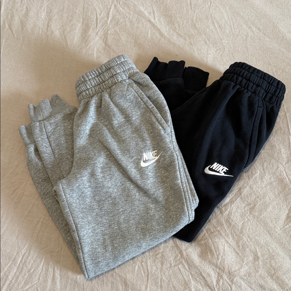 Nike Kids Black and Gray Joggers